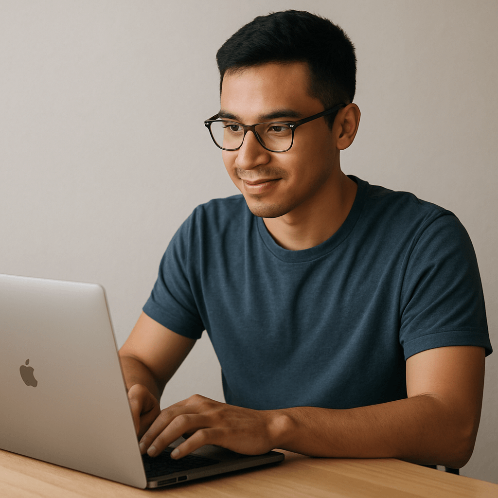 person with computer