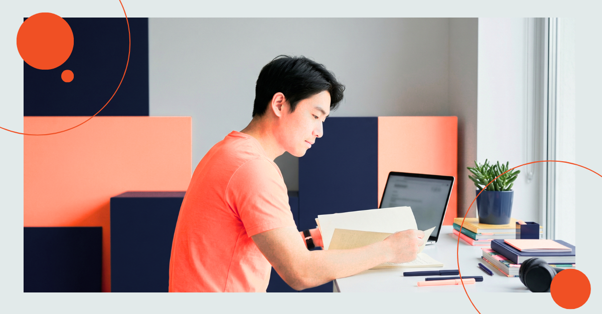 Man working at a desk